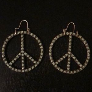 Lucky Brand Peace Sign Earrings